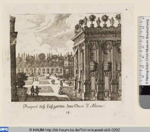 Prospect desz Lustgarten dem Duca d'Altems
