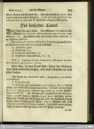 Das funfzehnte Capitel
