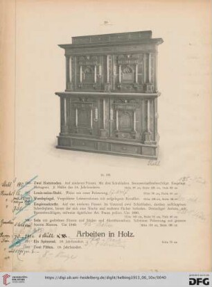 Arbeiten in Holz (Nr. 391-404)