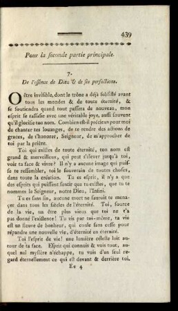 Pour la seconde partie principale.