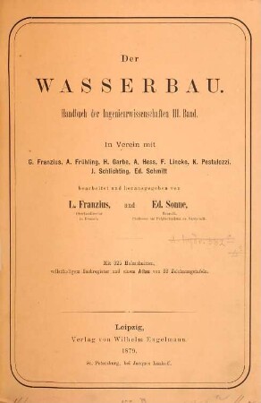 Der Wasserbau, [1,2]. [Text ; zweite Hälfte]