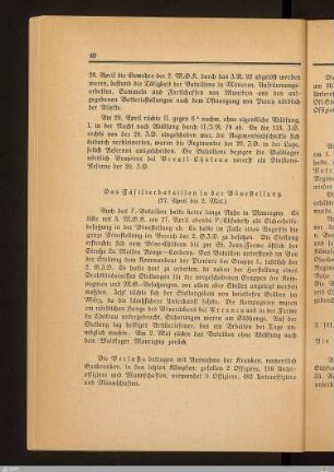 Das Füsilierbataillon in der Bôvestellung
