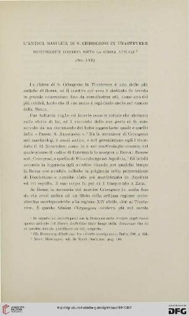 17: L' antica basilica di S. Crisogono in Trastevere recentemente scoperta sotto la chiesa attuale