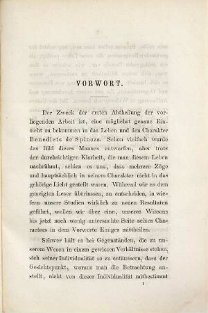 Spinoza : sein Lebensbild und seine Philosophie ; Inaugural-Dissertation