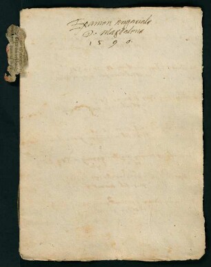 Examen angariale D. Magdalena [22. Juli] 1590. Baccalaurei publici