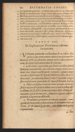 Caput XIII. De Explicatione Thematis accidentalis concreti.