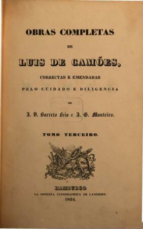 Obras completas de Luis de Camões. 3