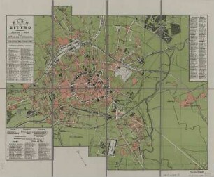 Plan von Zittau, 1:10 000, 1925 : Plan von Zittau : nach den Plänen des Stadtbauamtes. - Rev. 1926. - 1:10 000. - Zittau : Haupt und Schwager , 1926. - 1 Kt. : mehrfarb. ; 45 x 33 cm