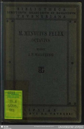 M. Minucii Felicis Octavius