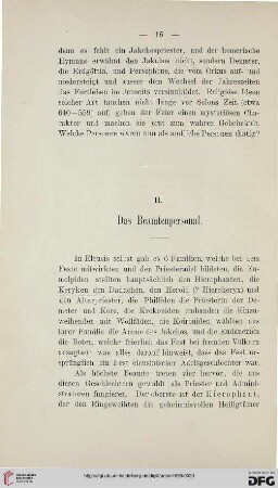 II: Beamtenpersonal