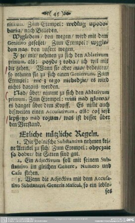 Etliche nützliche Regeln