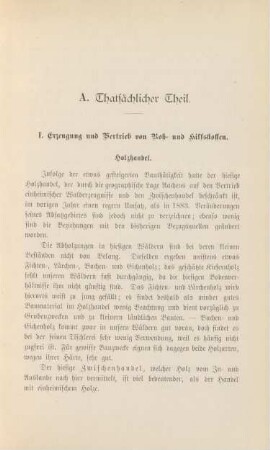 I. Erzeugung und Vertrieb von Roh- und Hilfsstoffen.