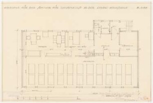 Landwirtschaftliche Hochschule, Berlin-Dahlem Holzhaus für das Seminar für Gartenkunst, Berlin-Dahlem: Grundriss 1:50