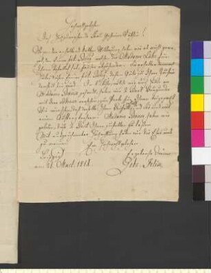Brief von Felix, Gebrüder an Goethe, Johann Wolfgang von