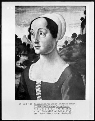 Brustbild einer etwa fünfundzwanzigjährigen Frau, Folio 00102