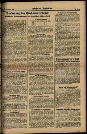 Zweite Ausgabe vom Montag, den 27. Februar 1939.