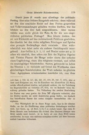 Römische Kalenderstudien