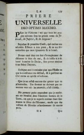 La Priere Universelle Deo Optimo Maximo