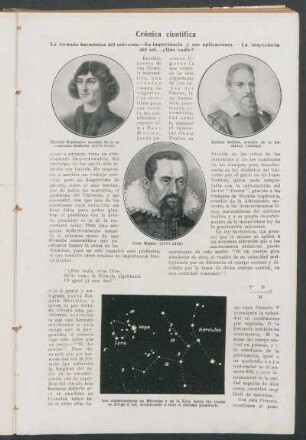 Crónica científica : La fórmula harmónica del universo.- Su importancia y sus aplicaciones.- La trayectoria del sol.- ¿Quo vadís?