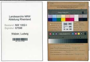 Entnazifizierung Ludwig Walzer , geb. 05.11.1897 (Arbeiter)