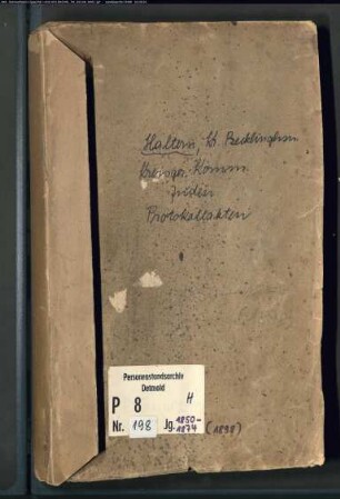 Protokollakten der Kreisgerichtskommission Haltern (Juden H 1850-1874)