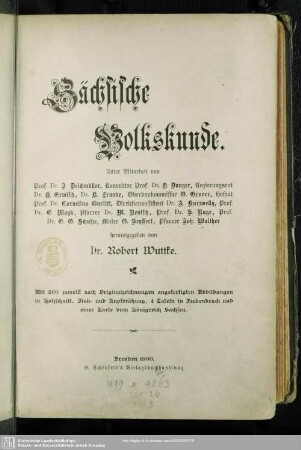 Sächsische Volkskunde