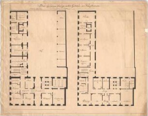 Voit, Johann Michael; Kaufbeuren; Landgerichtsgebäude - Grundrisse