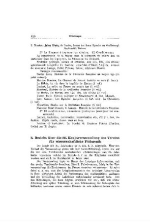 Bericht über die 35. Hauptversammlung des Vereins für wissenschaftliche Pädagogik