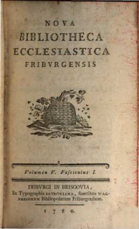 Nova bibliotheca ecclesiastica Friburgensis, 5. 1780