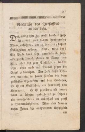 Nachricht des Verfassers an den Leser.