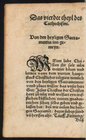 Das vierdte theyl des Catechismi.