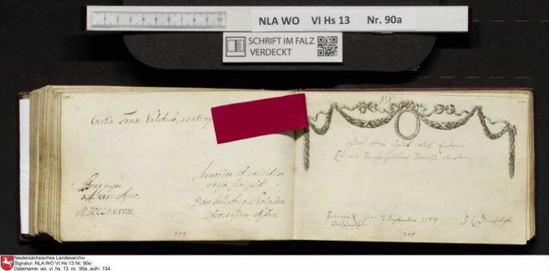 Stammbuch des Ernst Philipp Ludwig Zellmann (1763-1795) aus
                           Braunschweig