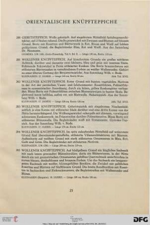 Orientalische Knüpfteppiche (Nr. 200-218a)
