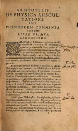 Commentaria (in Physica) Aristotelis