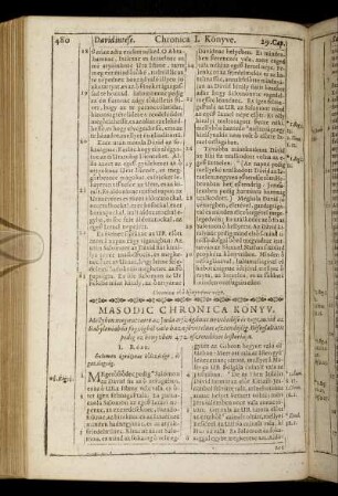 Masodic Chronica Könyv