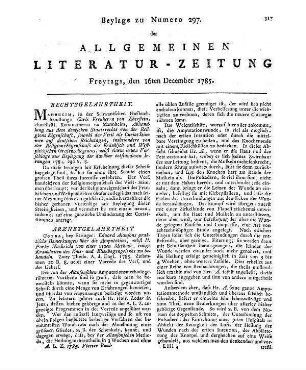 Ludwig, C. F.: Primae Lineae Anatomiae Pathologicae. Leipzig: Crusius 1785