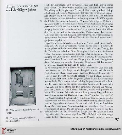 Türen der zwanziger und dreißiger Jahre