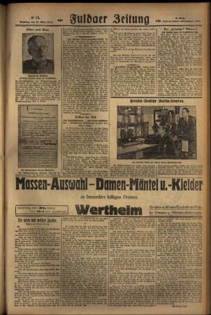 Dritte Ausgabe vom Samstag, den 23. März 1929.
