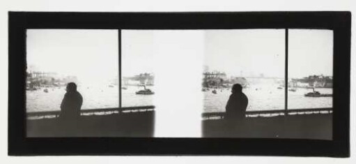 Glas Diapositiv, stereoskopisches Foto - Dokumentation der Reise mit der Cap Polonio von Fritz Behrens, Frisör auf der Cap Polonio, um 1924