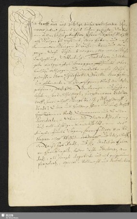 [Tradition der Ober-Lausitz an Kur-Sachsen: Görlitz 14/24 April 1636. Nebst Vidimus von der Römischen Kaiserl. Majestät dero Commissarien mitgegebenen Vollmacht vom 16. Februar 1636.]