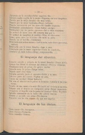 El lenguaje de las cintas