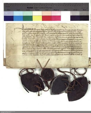 Indulgenzen dreier römischer Kardinäle und Lorenz' [von Bibra], Bischof von Würzburg, für die Kapelle in Schmalnau