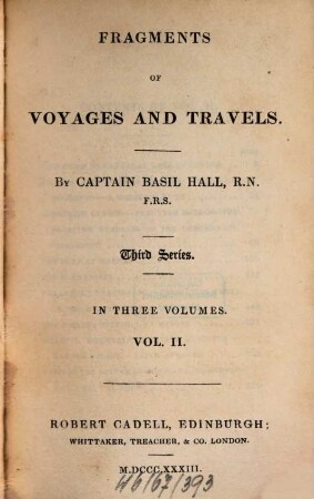 Fragments of voyages and travels, Ser. 3. Vol. 2