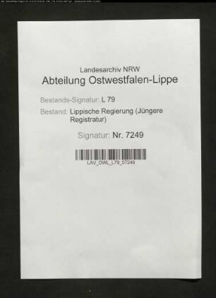 Prozess der Firma J. Lenzberg in Lemgo ./. Stift St. Marien wegen Forderung