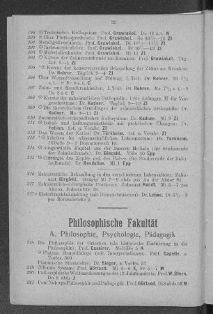 A. Philosophie, Psychologie, Pädagogik