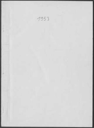Bernhausen: Pfarrbericht 1953