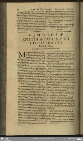 Vindiciae Epistolae Paulinae Ad Colossenses