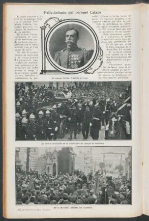 Fallecimiento del coronel Calaza