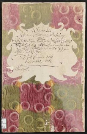 Rechnung der Fideikommisskasse der Gräfin Dorothea Sybilla Florentina
