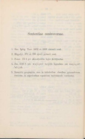 Sententiae controversae.
